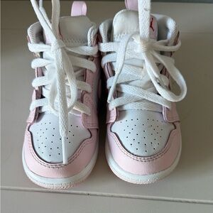 Nike Kids Pink and White Sneakers